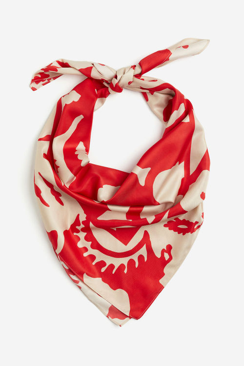 H & M - Patterned scarf - Red