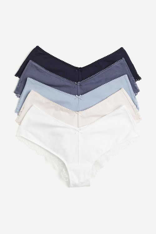 H & M - 5-pack lace-trimmed...