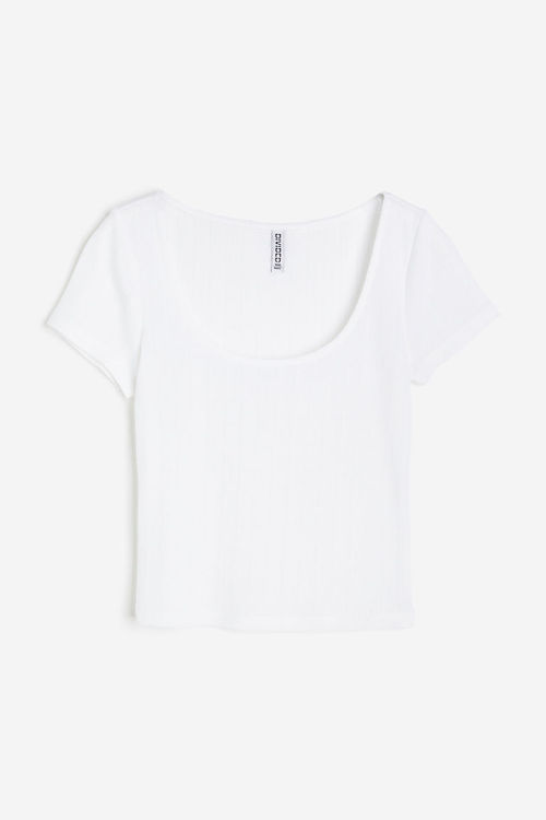 H & M - Pointelle jersey top...