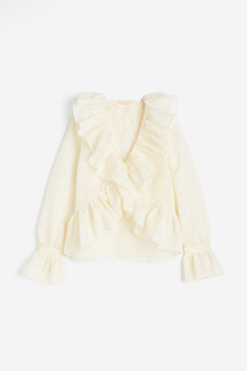 H & M - Frill-trimmed blouse...