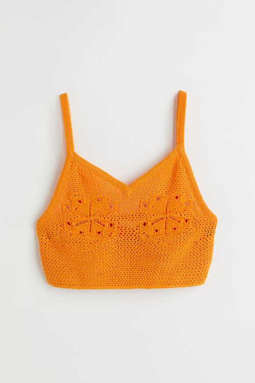 H & M - Knitted crop top -...