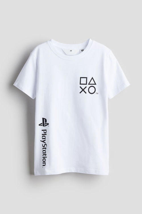 H & M - Printed T-shirt -...