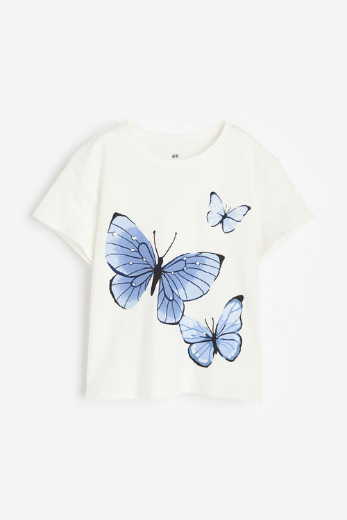 H & M - Printed T-shirt -...