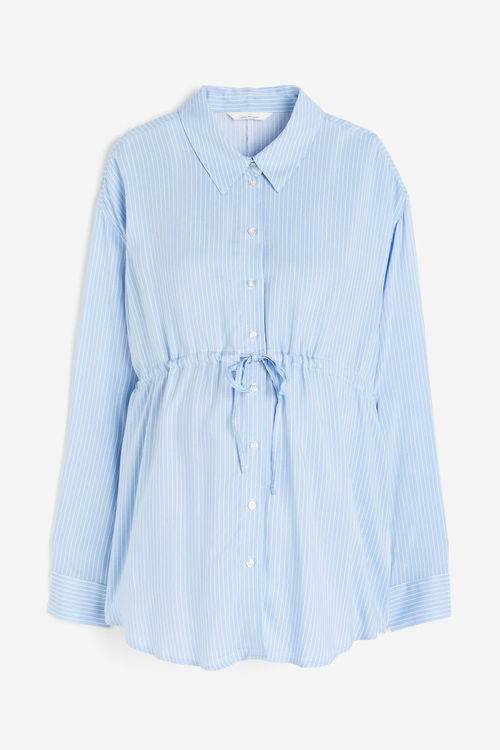 H & M - MAMA Tie-belt blouse...