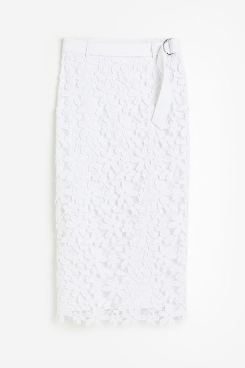 H & M - Lace pencil skirt -...