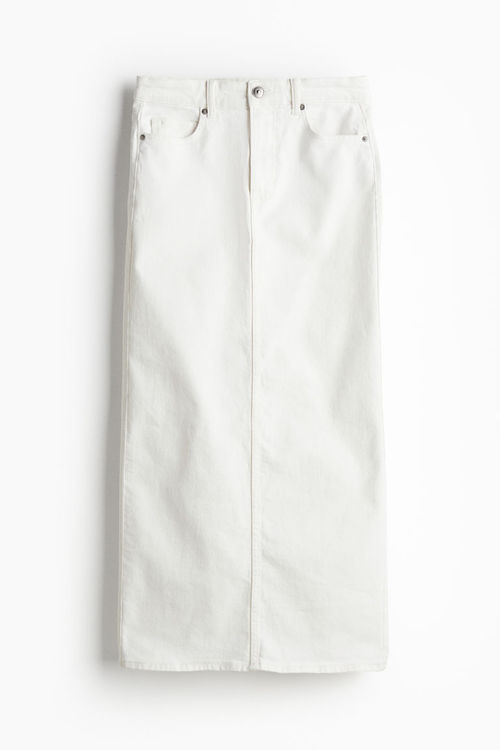 H & M - Denim skirt - White