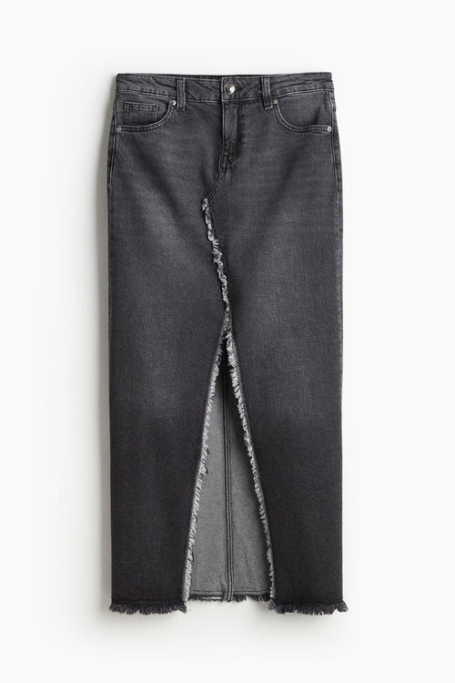 H & M - Frayed-edge denim...