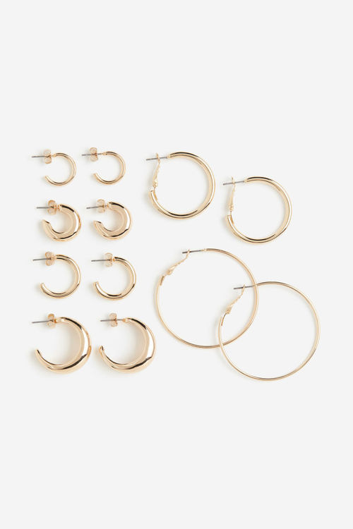 H & M - 6 pairs hoop earrings...