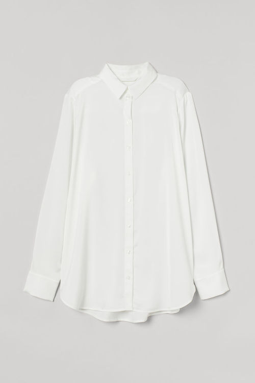 H & M - Satin blouse - White