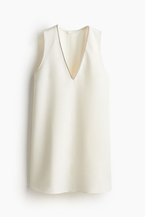 H & M - V-neck dress - White