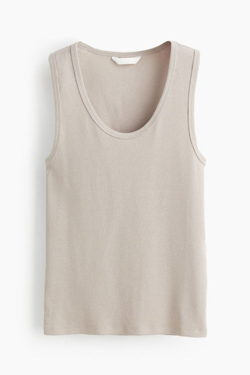 H & M - Ribbed vest top -...