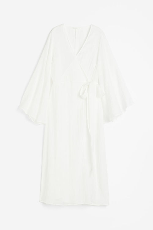 H & M - Long wrap dress -...