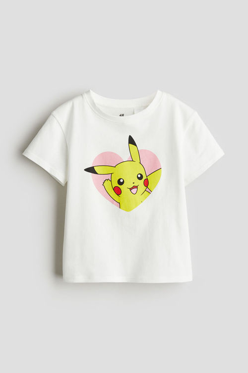 H & M - Printed T-shirt -...