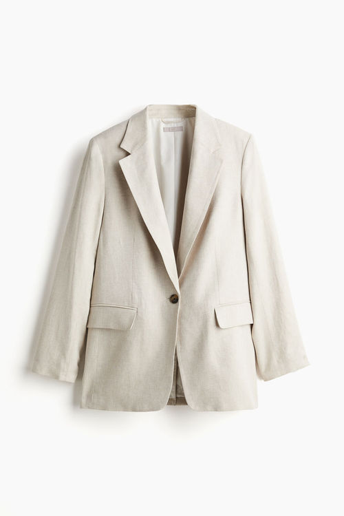 H & M - Linen-blend blazer -...