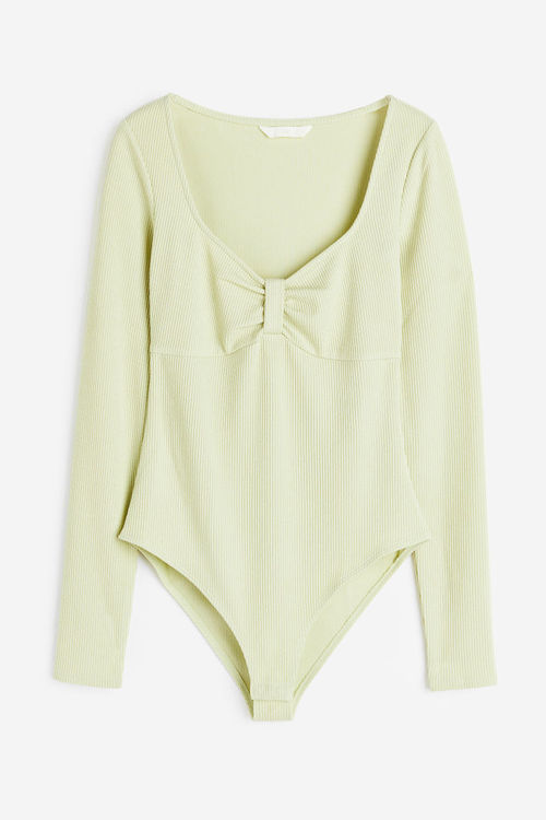 H & M - Ribbed jersey body -...