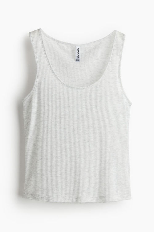 H & M - Sheer ribbed vest top...