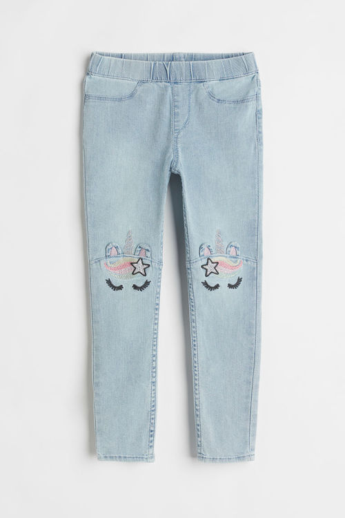 H & M - Denim leggings - Blue