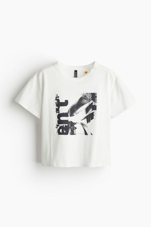 H & M - Printed T-shirt -...