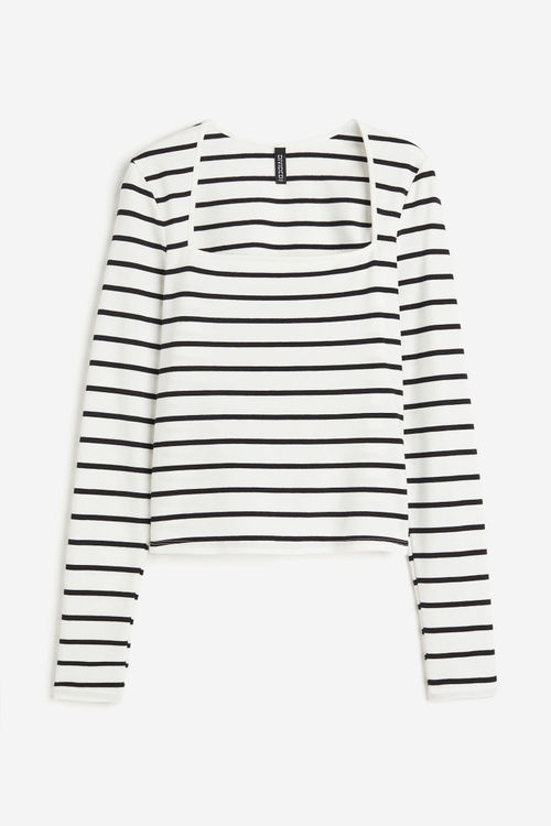 H & M - Square-neck jersey...