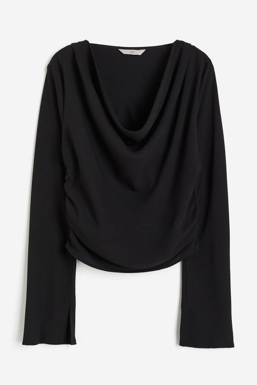 H & M - Cowl-neck blouse -...