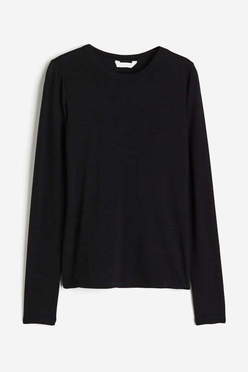 H & M - Jersey top - Black