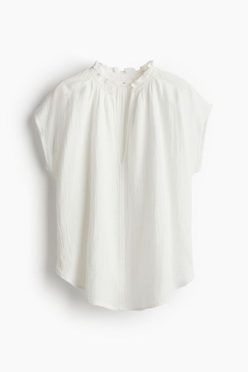 H & M - Frill-trimmed cotton...