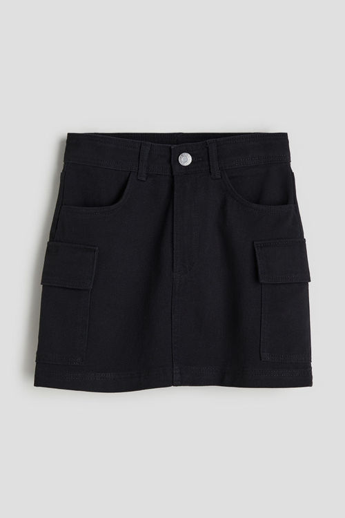 H & M - Cargo skirt - Black