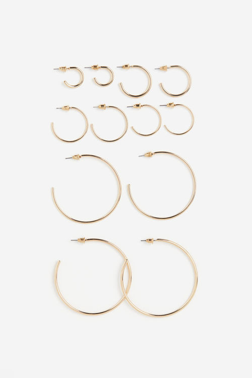 H & M - 6 pairs hoop earrings...