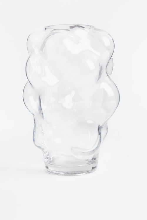 H & M - Bubbled glass vase -...