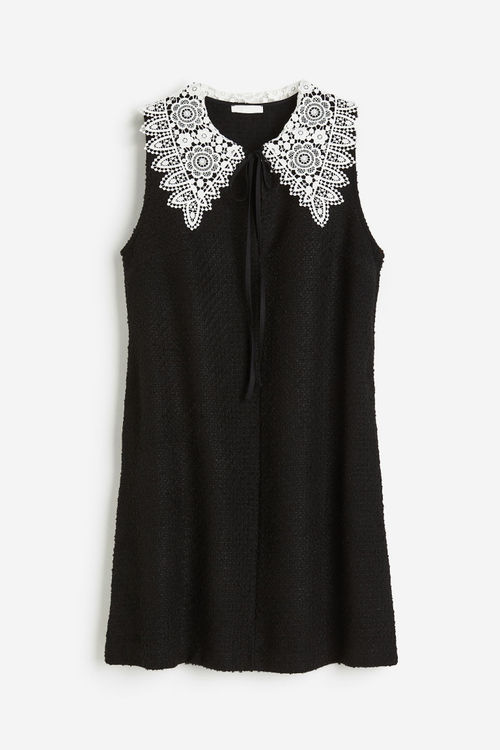 H & M - Lace-collared bouclé...