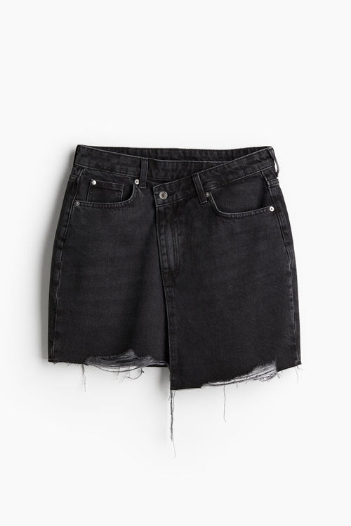 H & M - Wrapover-waist denim...