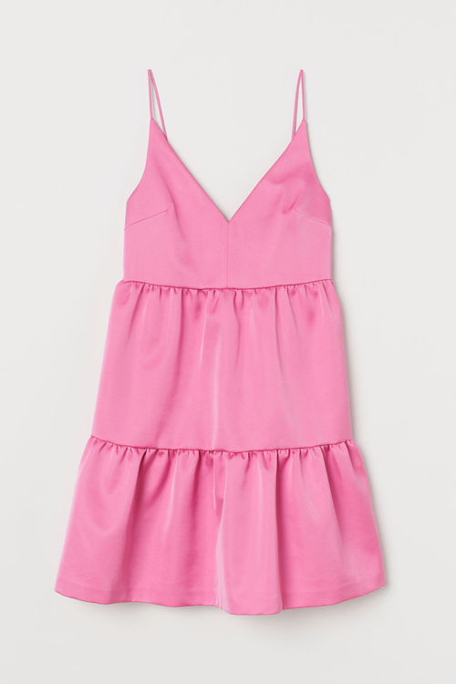 H & M - Satin dress - Pink