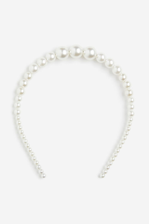 H & M - Beaded Alice band -...