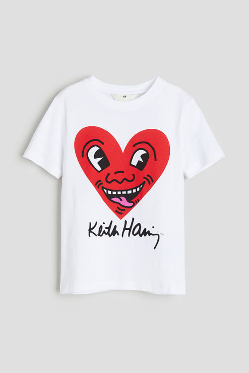 H & M - Printed T-shirt -...