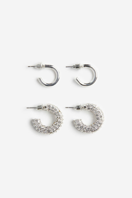 H & M - 2 pairs hoop earrings...