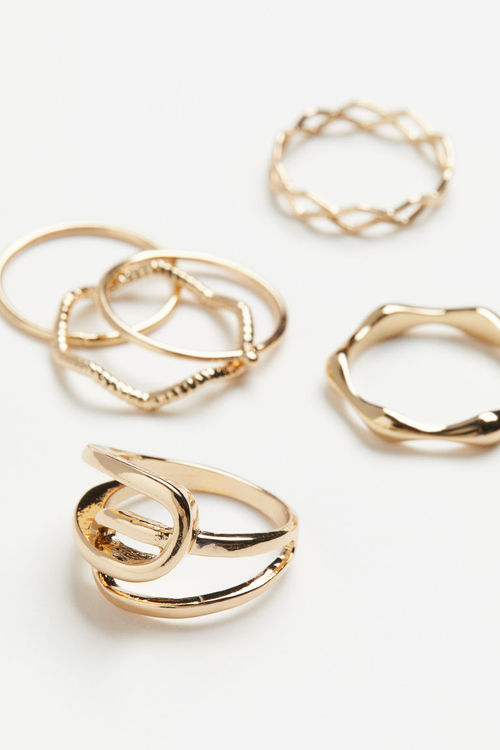 H & M - 6-pack rings - Gold