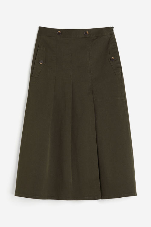 H & M - Twill skirt - Green