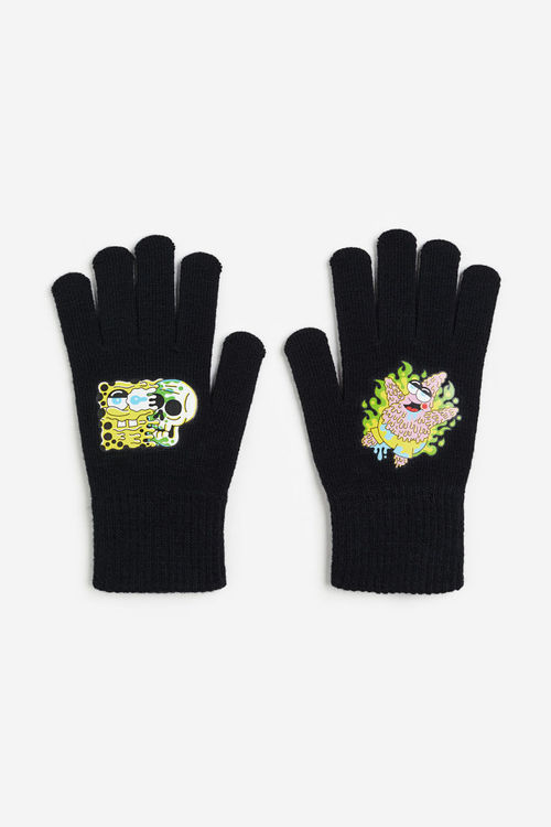 H & M - Print-motif gloves -...