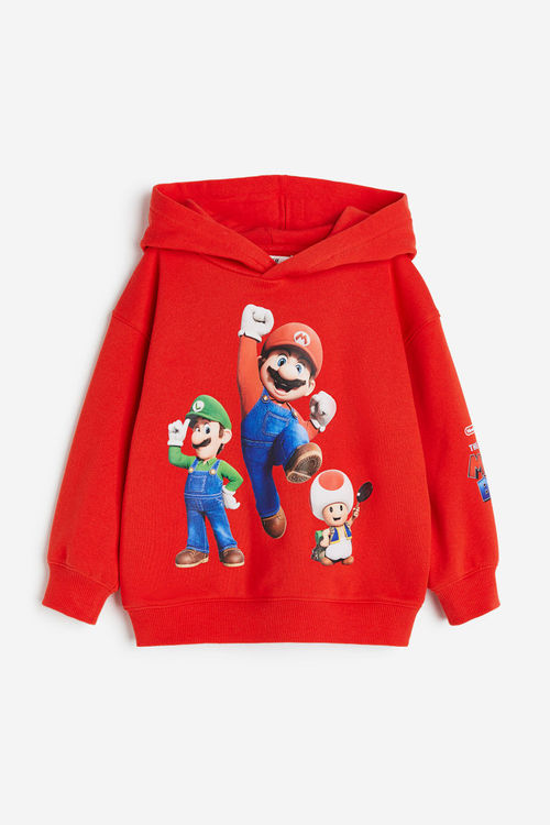 H & M - Printed hoodie - Red