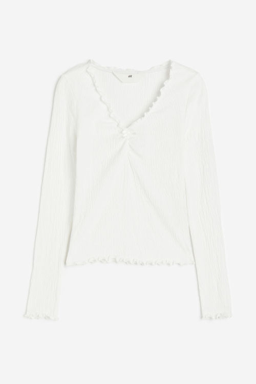 H & M - Crinkled jersey top -...