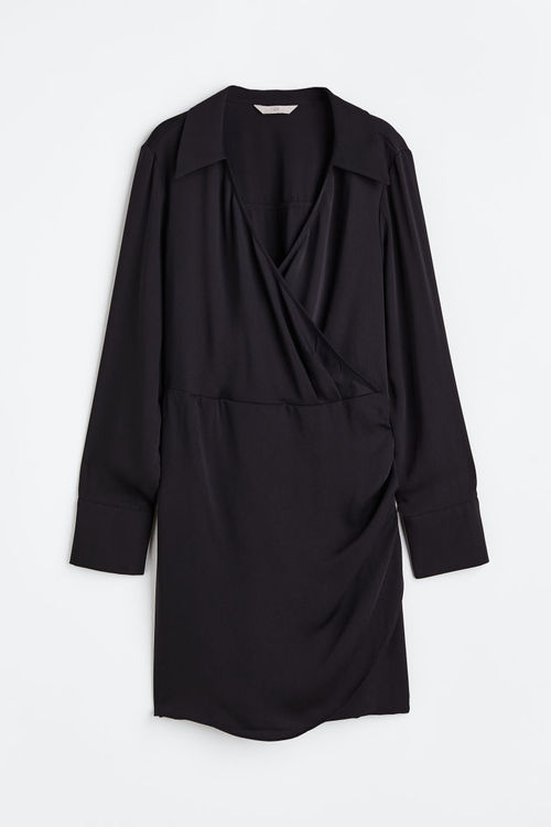 H & M - Wrap dress - Black