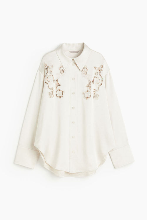 H & M - Oversized embroidered...