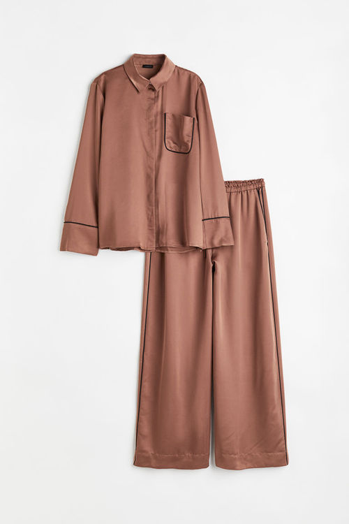 H & M - Satin pyjamas - Beige