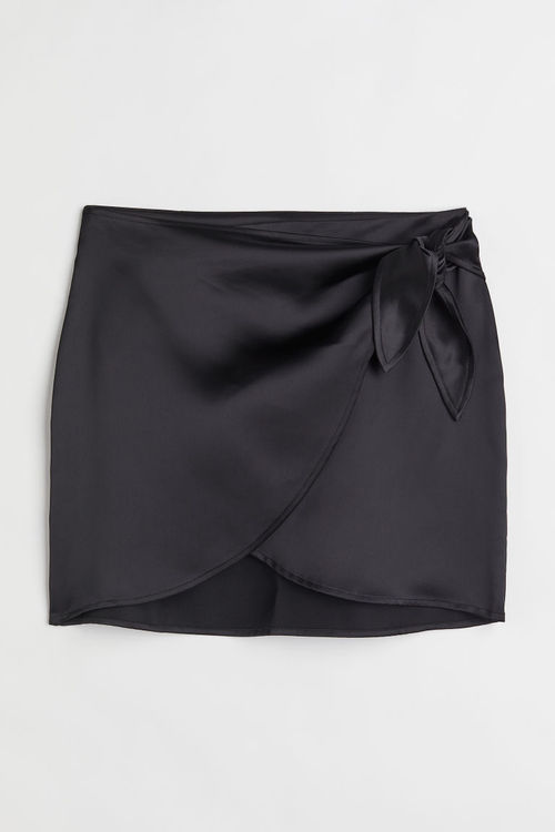 H & M - Satin wrapover skirt...