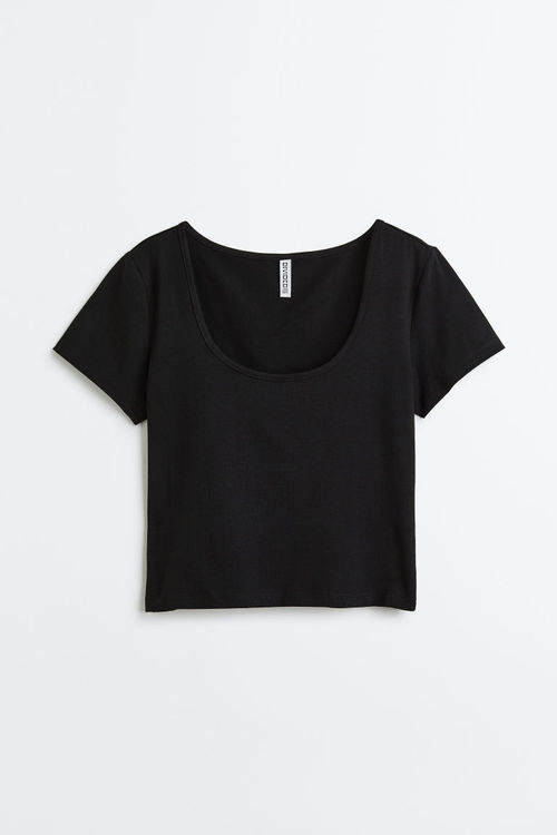 H & M - Cotton jersey top -...