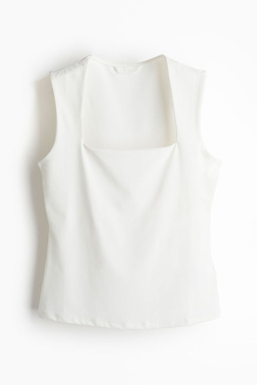 H & M - Square-neck jersey...