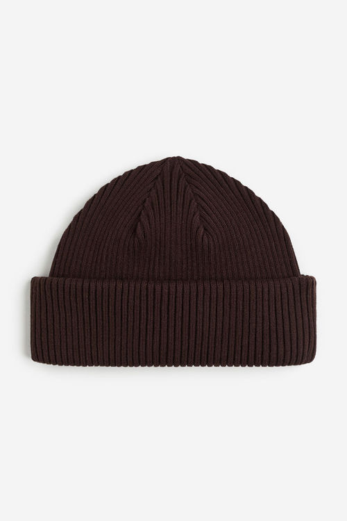 H & M - Rib-knit hat - Brown