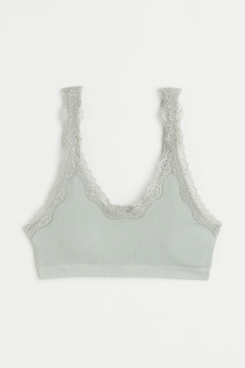 H & M - Lace-Trimmed Bralette - White