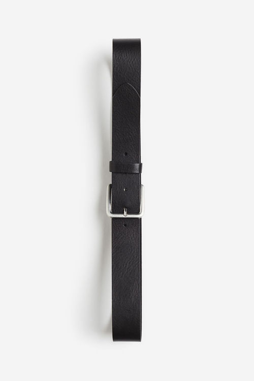 H & M - Leather belt - Black