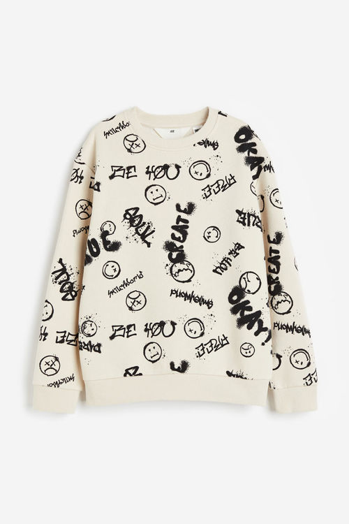 H & M - Printed sweatshirt -...